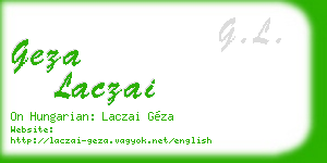 geza laczai business card