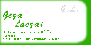 geza laczai business card